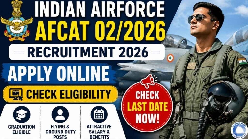 Indian Airforce AFCAT 02/2026 Recruitment 2026