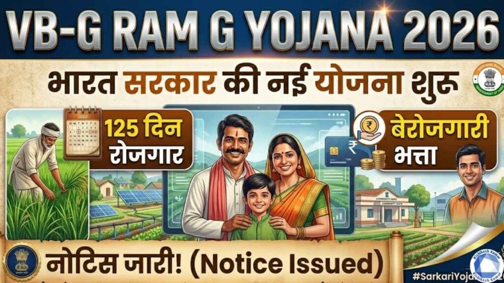 VB-G RAM G Yojana 2026