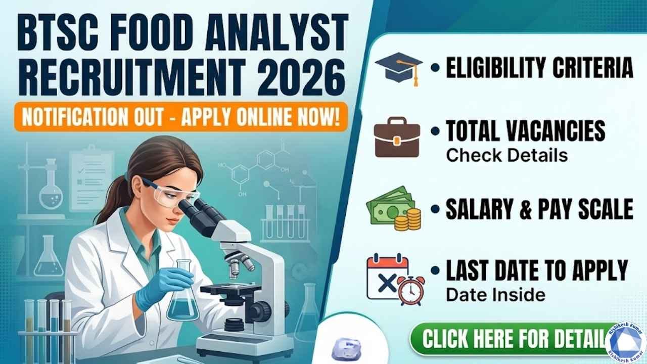 BTSC Food Analyst Recruitment 2026