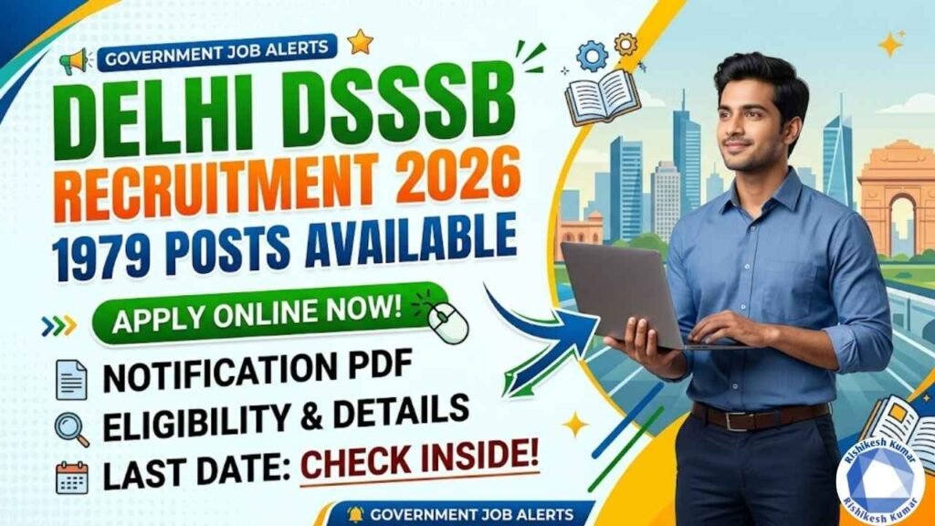 Delhi DSSSB Recruitment 2026 Apply Online for 1979 Posts, Notification PDF, Eligibility & Last Date Delhi DSSSB Recruitment 2026
