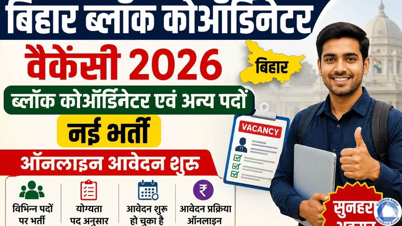 Bihar Block Coordinator Vacancy 2026