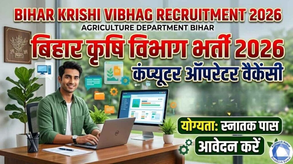 Bihar Krishi Vibhag Computer Operator Vacancy 2026