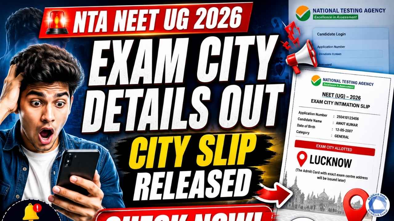 NTA NEET UG 2026 Exam City