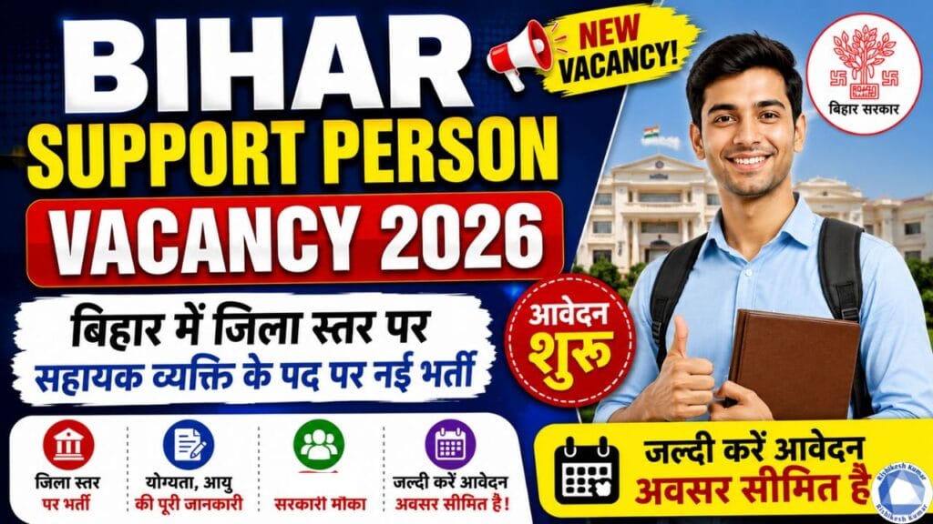 Bihar Support Person Vacancy 2026