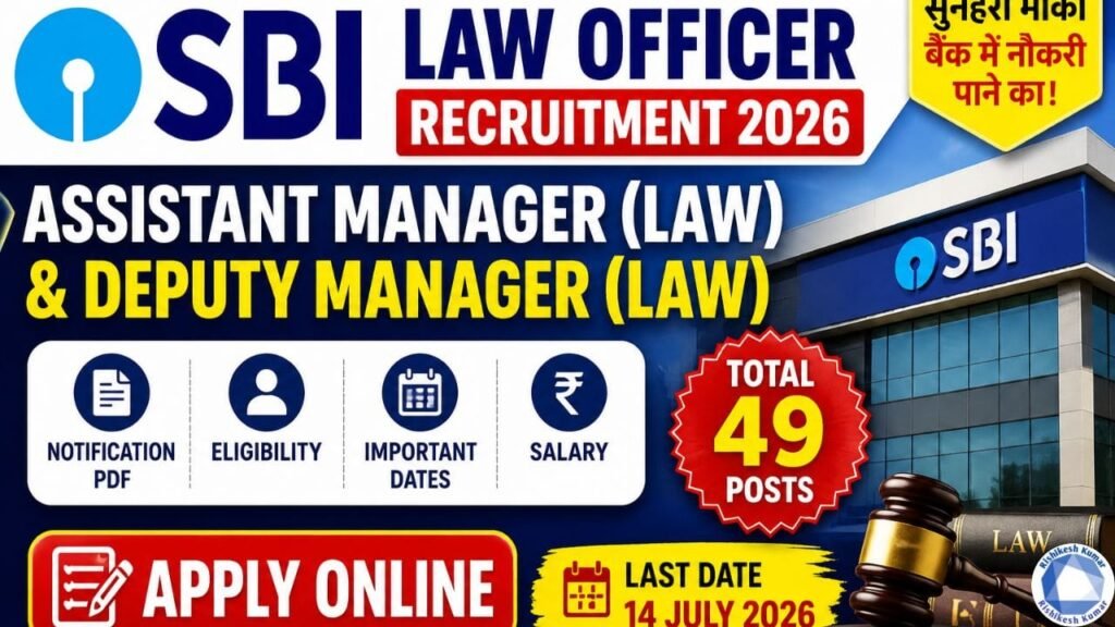 SBI Law Officer Recruitment 2026