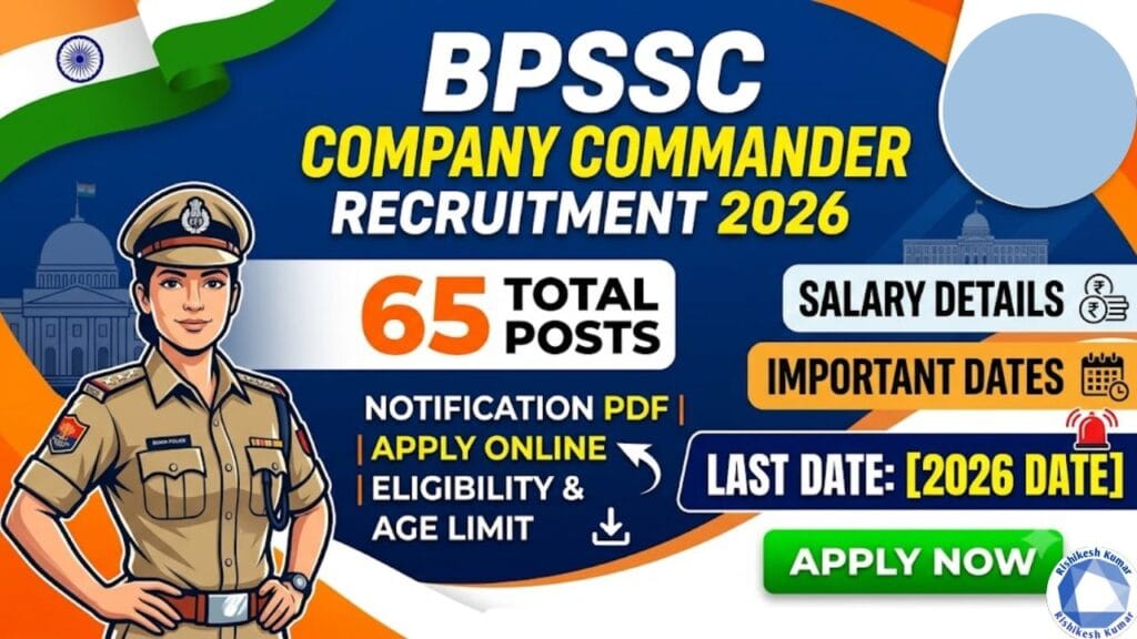 BPSSC Company Commander Recruitment 2026