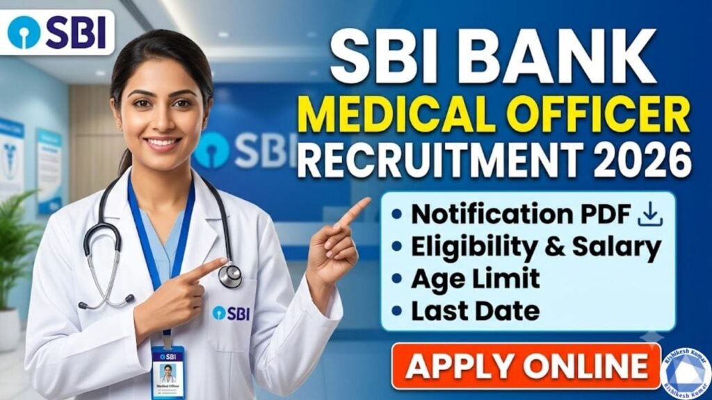 SBI Bank Medical Officer Recruitment 2026 Apply Online: Notification PDF, Eligibility, Salary, Age Limit & Last Date SBI Bank Medical Officer Recruitment 2026