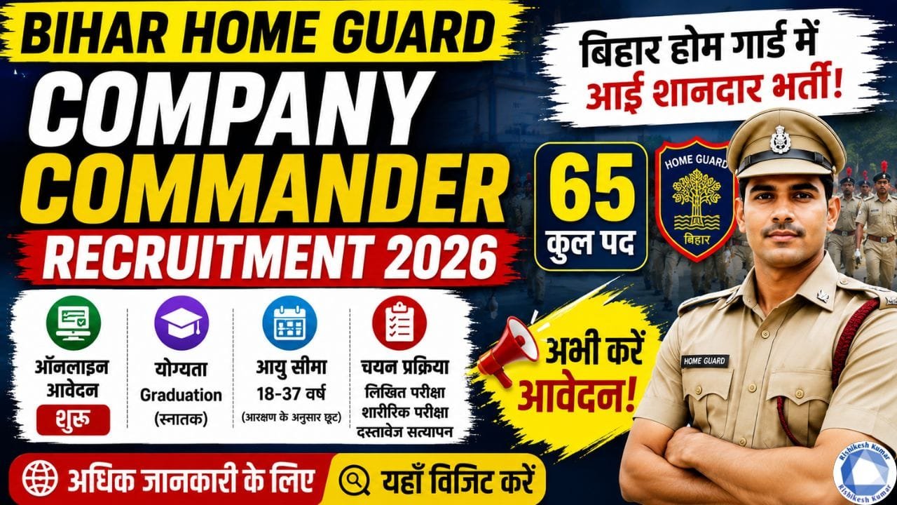 Bihar Home Guard Company Commander Recruitment 2026