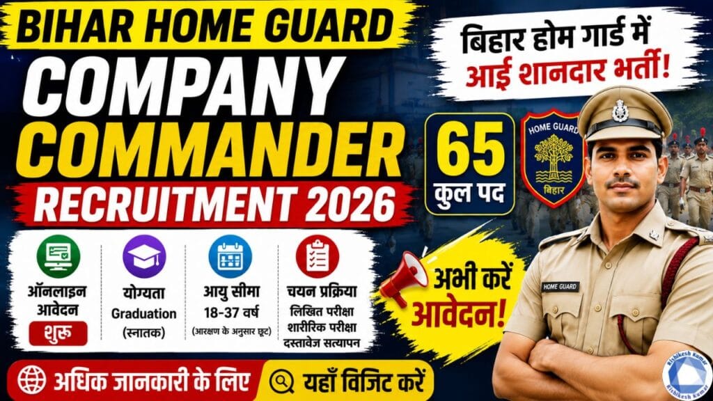 Bihar Home Guard Company Commander Recruitment 2026