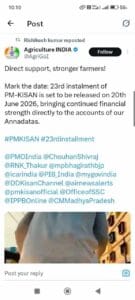 PM Kisan 23rd Installment Date 2026