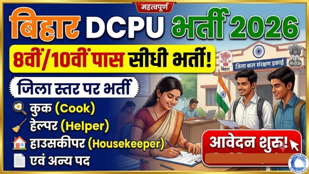 Bihar DCPU Bharti 2026