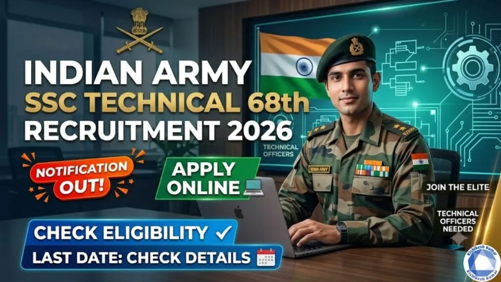 Indian Army SSC Technical 68th Recruitment 2026
