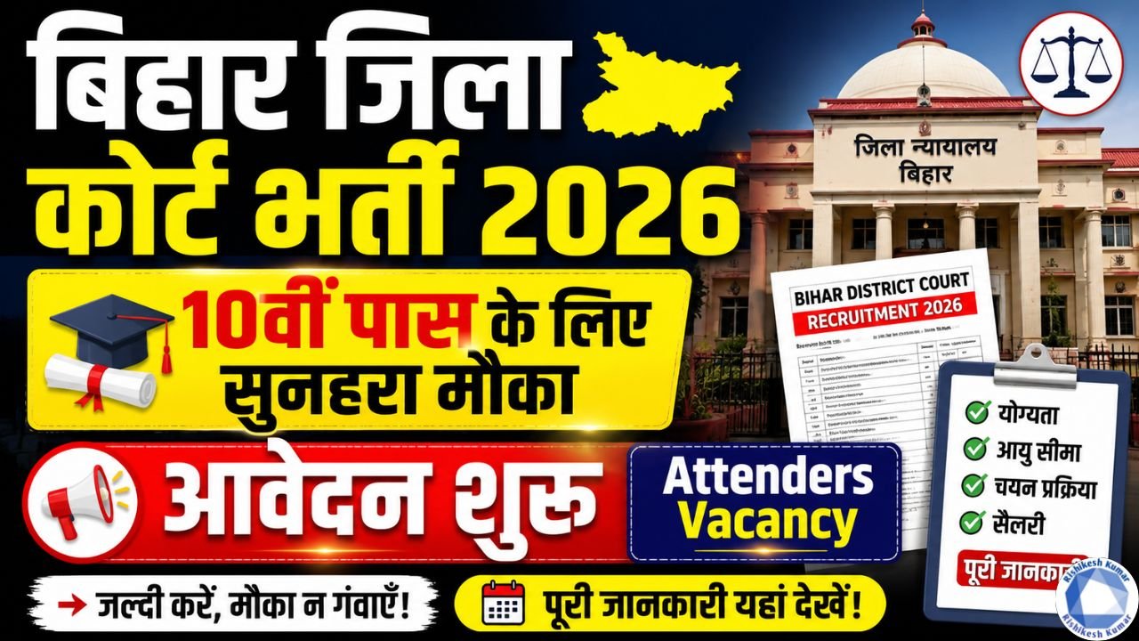 Bihar District Court Attenders Vacancy 2026