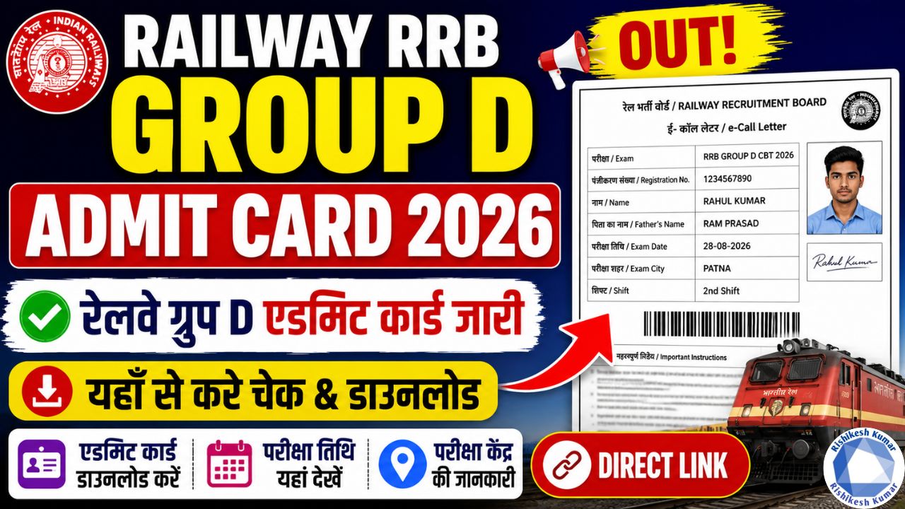 RRB Group D Admit Card 2026