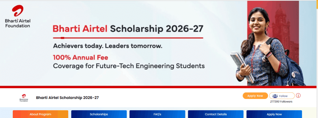 Bharti Airtel Scholarship 2026-27