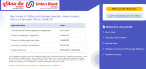 Union Bank SO Recruitment 2026