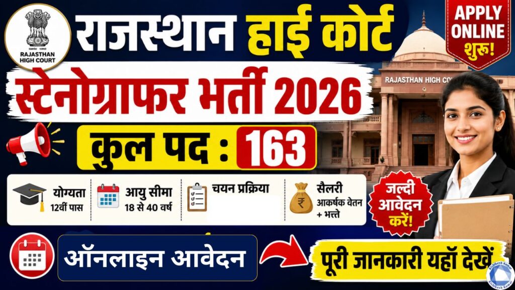 Rajasthan High Court Stenographer Recruitment 2026