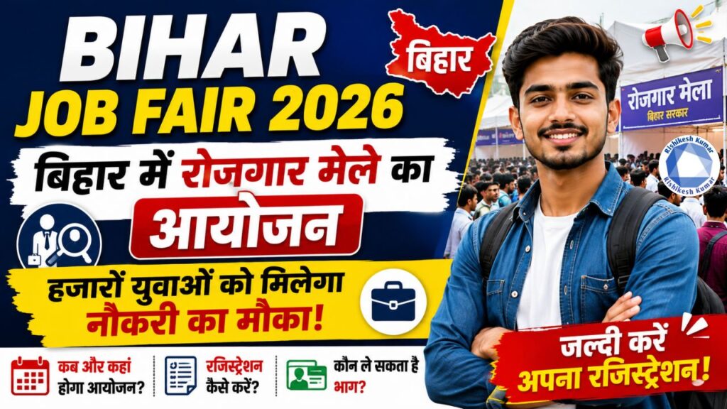 Bihar Job Fair 2026: बिहार में रोजगार मेले का आयोजन, हजारों युवाओं को मिलेगा नौकरी का मौका Bihar Job Fair 2026