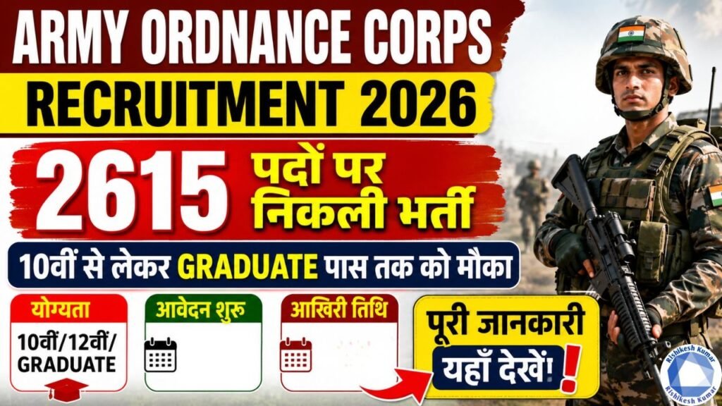 Army Ordnance Corps Recruitment 2026