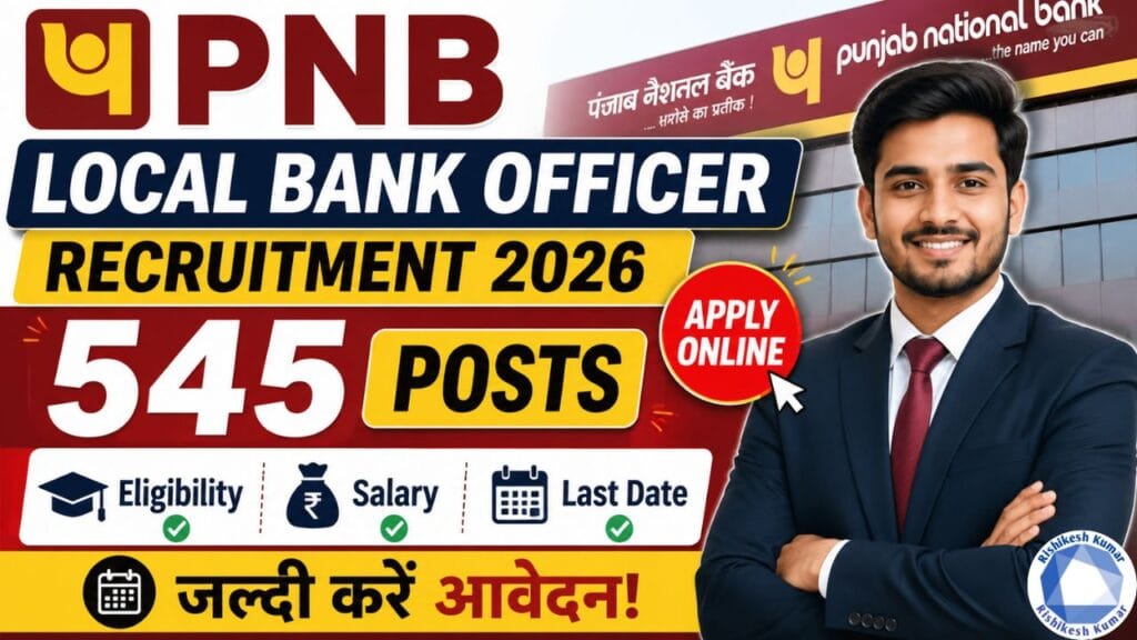 PNB Local Bank Officer Recruitment 2026: 545 Posts, Eligibility, Salary, Last Date, Apply Online PNB Local Bank Officer Recruitment 2026