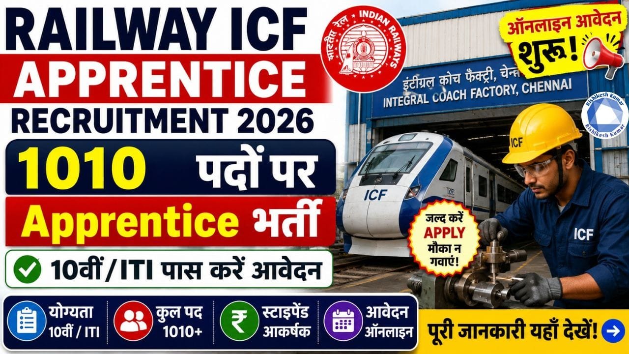 Railway ICF Apprentice Recruitment 2026