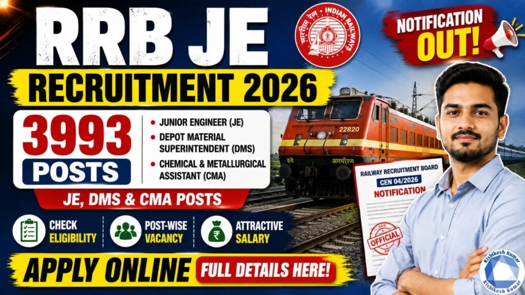 RRB Junior Engineer (JE) Recruitment 2026