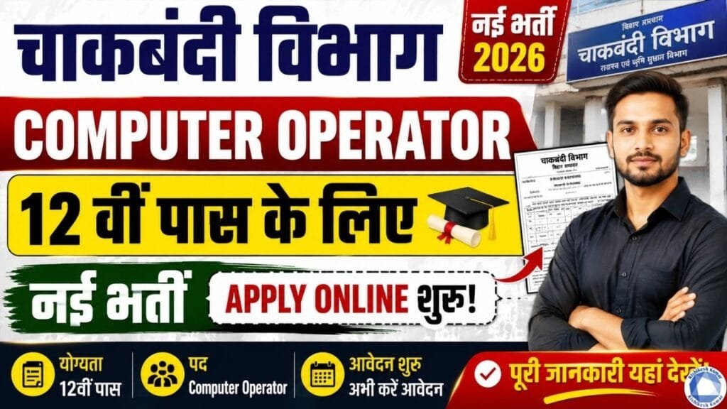 UP Chakbandi Vibhag Computer Operator Recruitment 2026