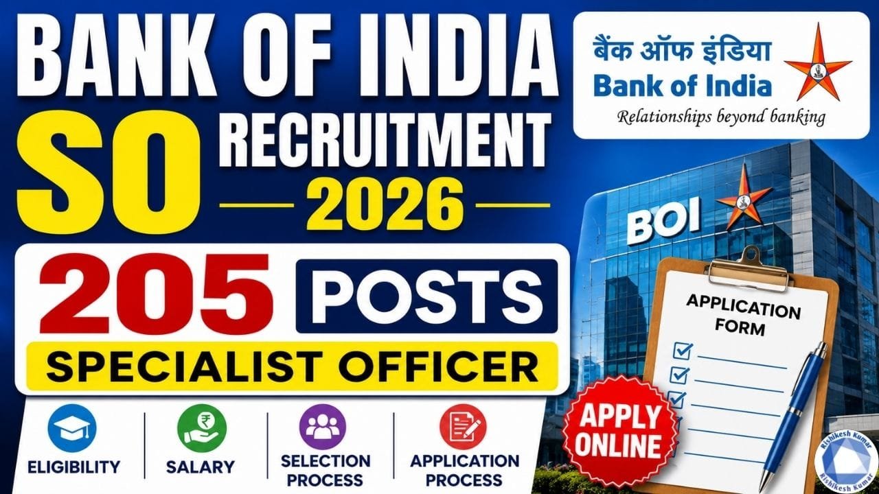 Bank of India SO Recruitment 2026