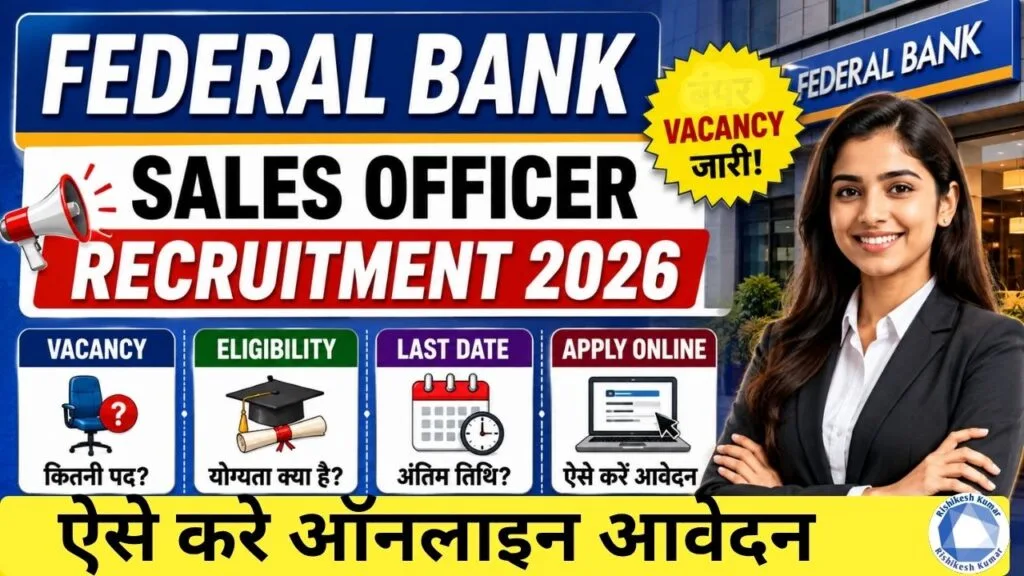 Federal Bank Sales Officer Recruitment 2026