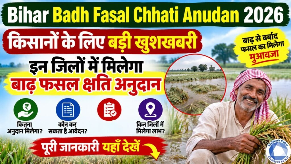 Bihar Badh Fasal Chhati Anudan 2026