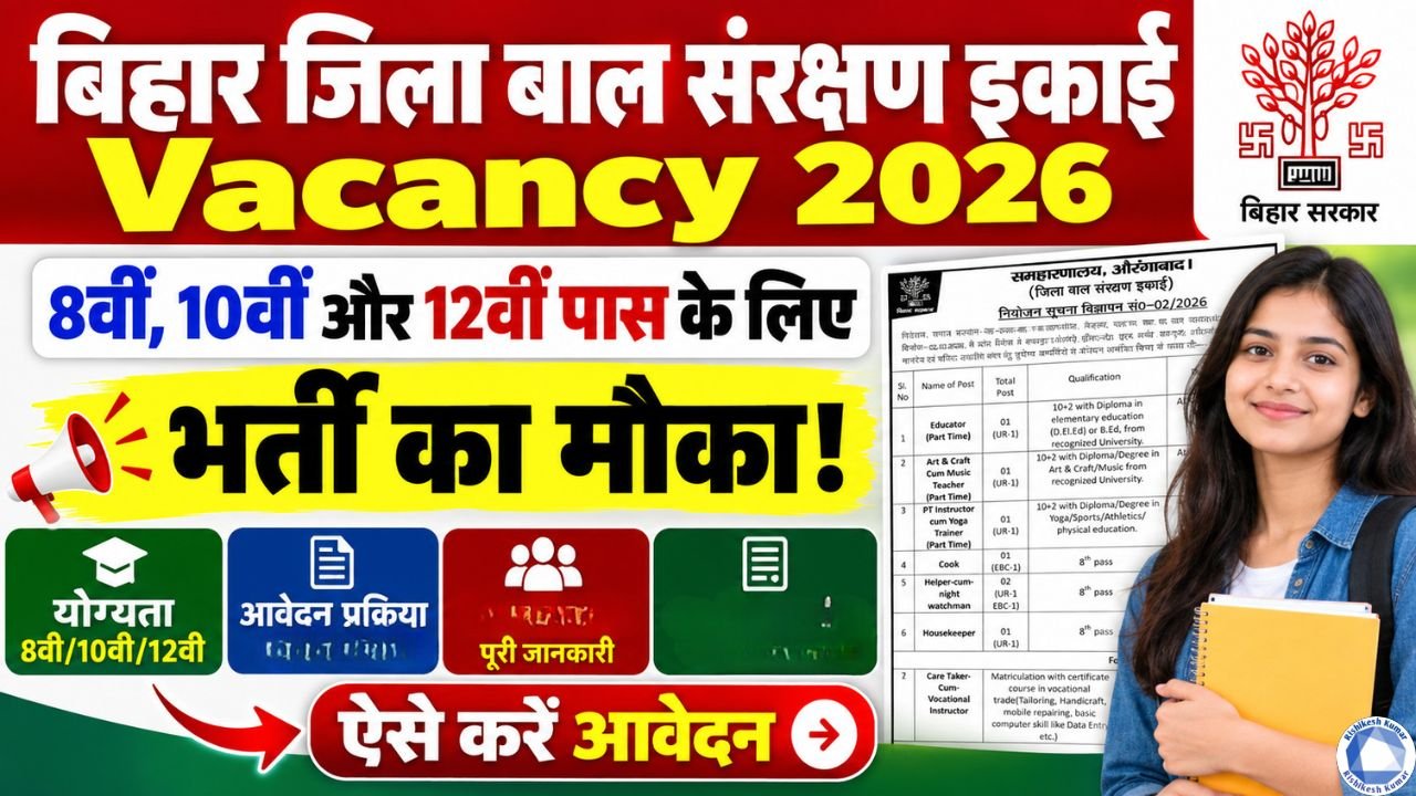 Bihar Jila Bal Sanrakshan Ikai Vacancy 2026