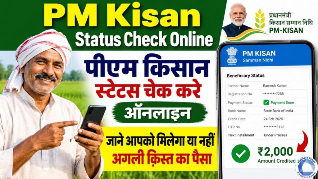 PM Kisan Status Check Online : पीएम किसान स्टेटस चेक करे ऑनलाइन, जाने आपको मिलेगा या नहीं अगली क़िस्त का पैसा PM Kisan Status Check Online