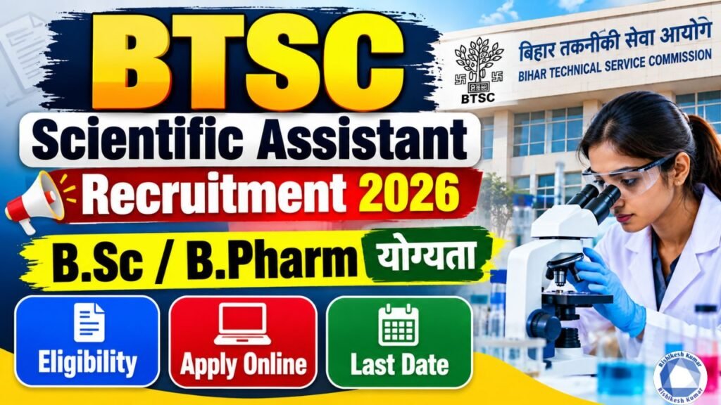 BTSC Scientific Assistant Recruitment 2026