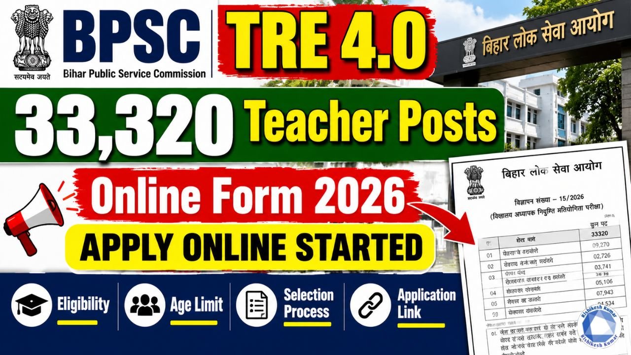 BPSC School Teacher TRE 4.0 Online Form 2026