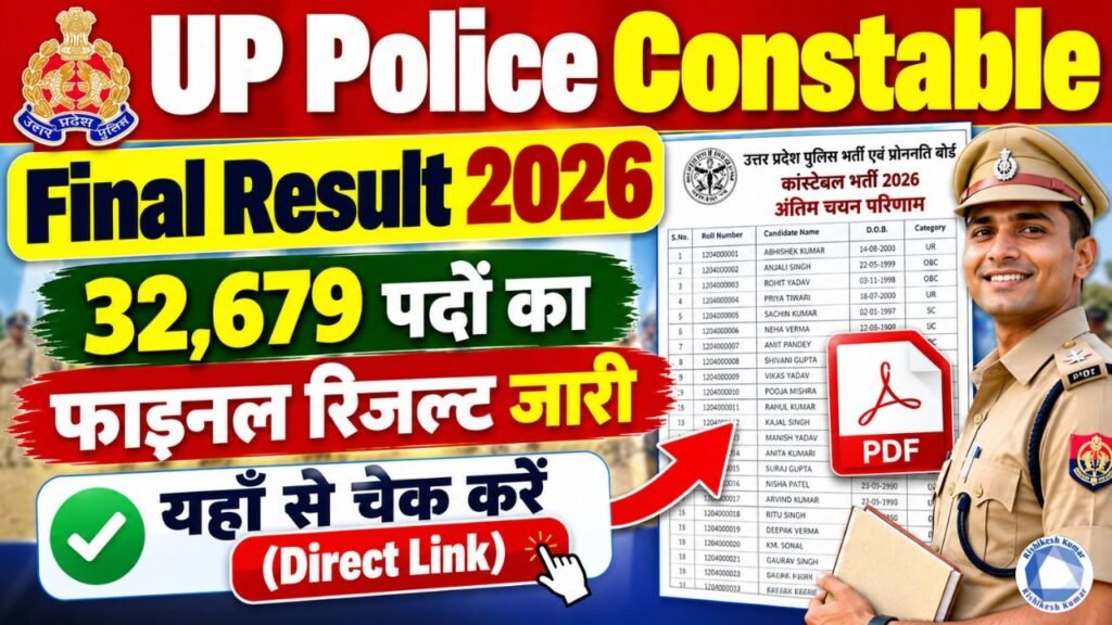 UP Police Constable Final Result 2026 Out