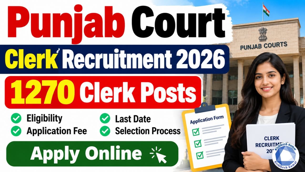 Punjab Court Clerk Recruitment 2026